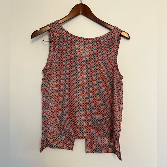 Triatan red and navy blue Sleeveless Patterned Top size XS - Picture 2 of 4